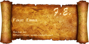 Faur Emma névjegykártya
