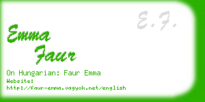 emma faur business card